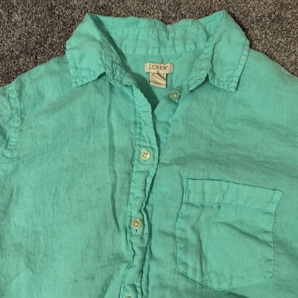 J Crew linen casual button down